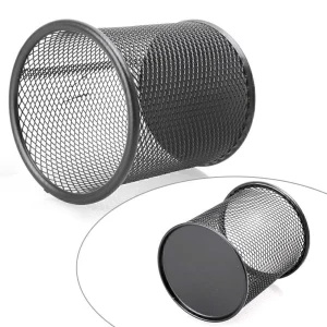 Metal Mesh Desk Pen Pencil Organizer Cup Holder Office School Supplier Black