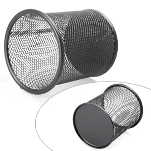 Metal Mesh Desk Pen Pencil Organizer Cup Holder Office School Supplier Black New